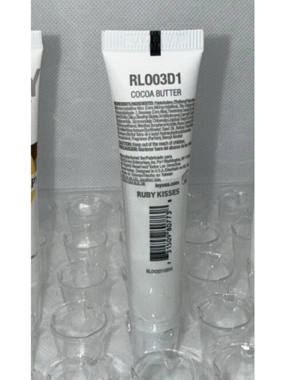 Ruby Kisses Cocoa Butter Hydrating Lip Therapy Treatment Gloss 3 Pack Clear New
